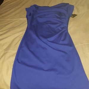 Blue fitted dress